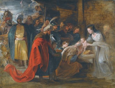 Studie voor Aanbidding der Wijzen door Peter Paul Rubens